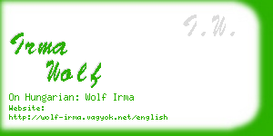 irma wolf business card